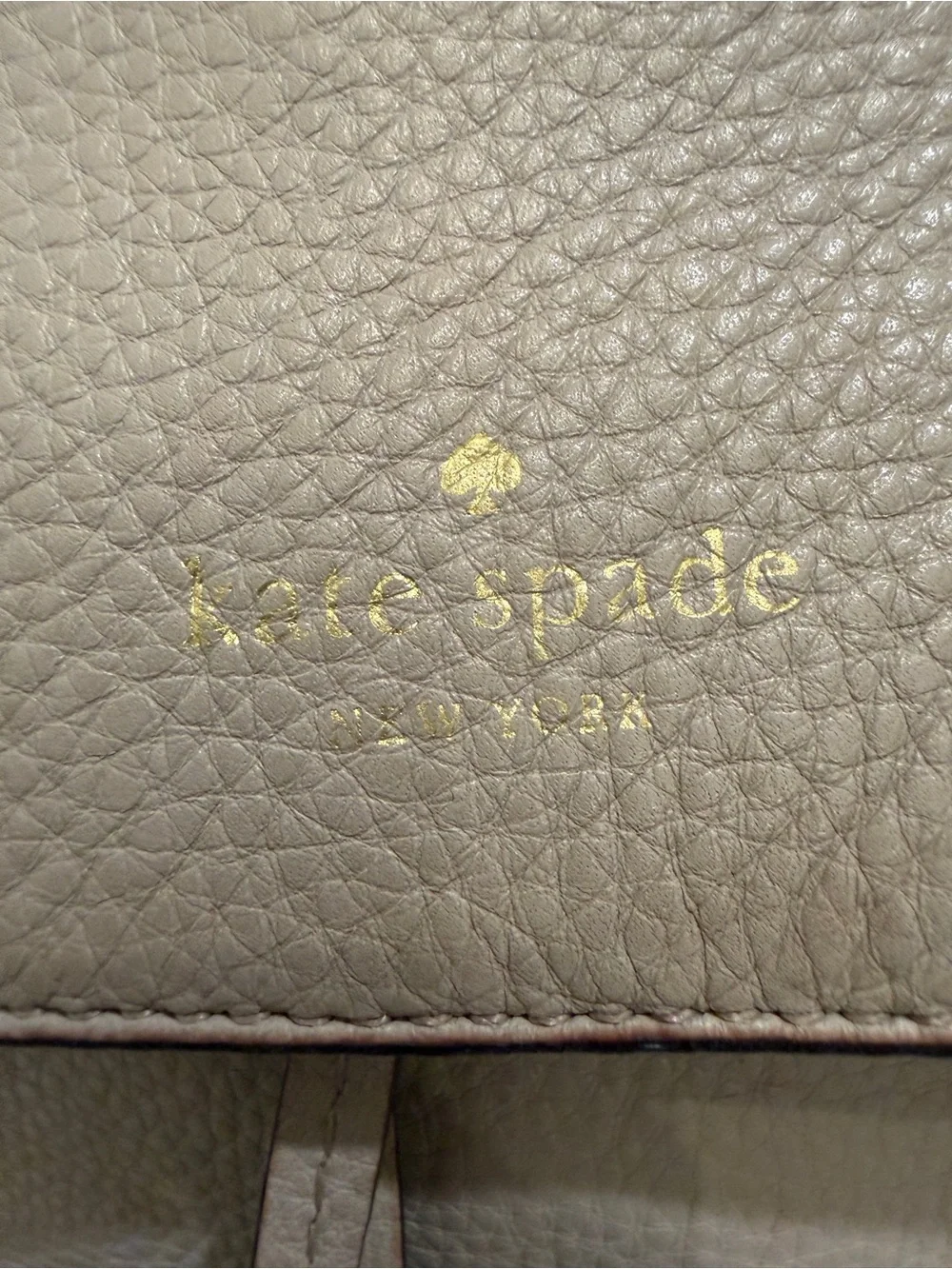 Kate Spade Leather Backpack Bundle- Black and Taupe)